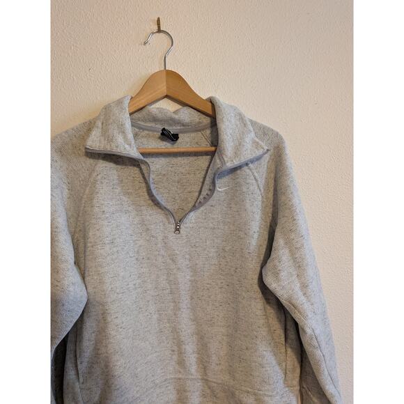 Nike Gray quarter zip pullover Sweater size M - Picture 4 of 8